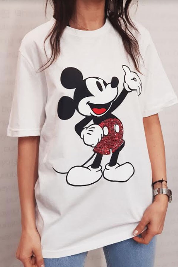 Payetli Mickey Tshirt