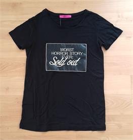 Sold Out Deri Detay Tshirt