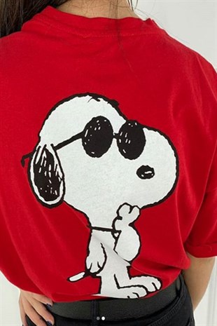 Cool Snoppy Kırmızı Tshirt