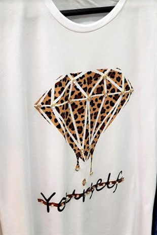 Leoparlı Diamond Tshirt