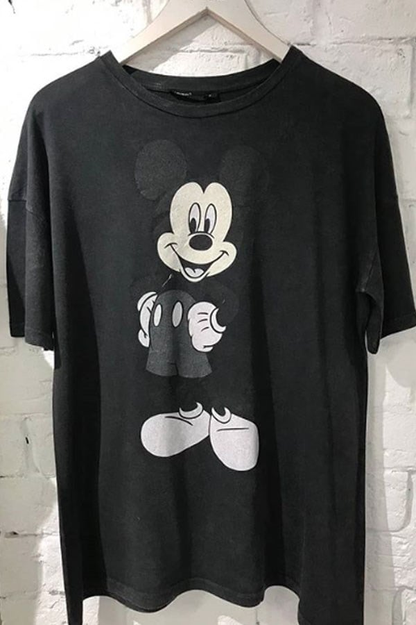 Yıkamalı Mickey Tshirt